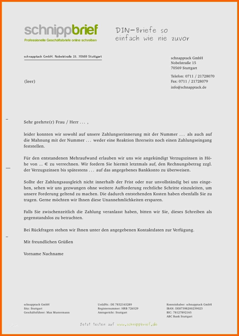 Tolle 13 1 Zahlungserinnerung Vorlage