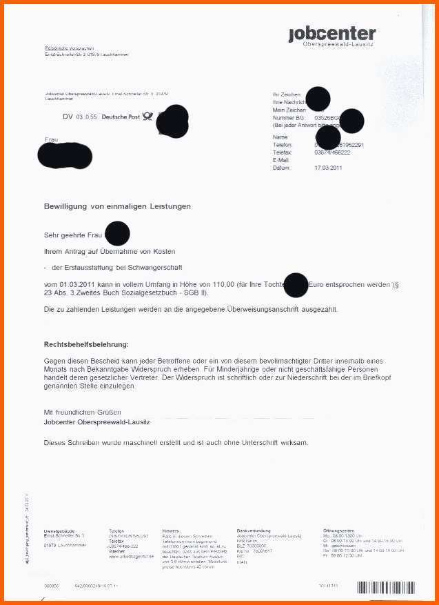 Tolle Antrag Erstausstattung Baby Jobcenter Vorlage Papacfo