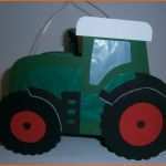 Tolle Bastelpackung Für Laterne Traktor DunkelgrÜn Rot