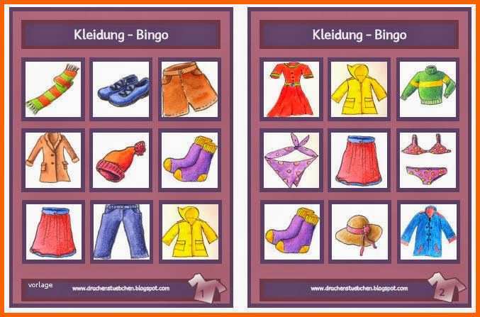Tolle Bingo Mit Wort Und Bildkärtchen Bei Blog "drachenstübchen