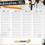 Tolle Dein Trendiger Stundenplan Zum Ausdrucken Saxoprint