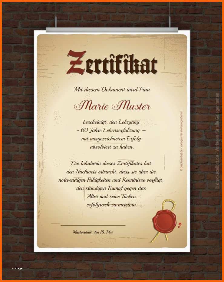 Tolle Drucke Selbst Altes Papier Mit Siegel Vorlage