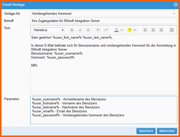 Tolle Email Vorlagen Liste — Dokumentation
