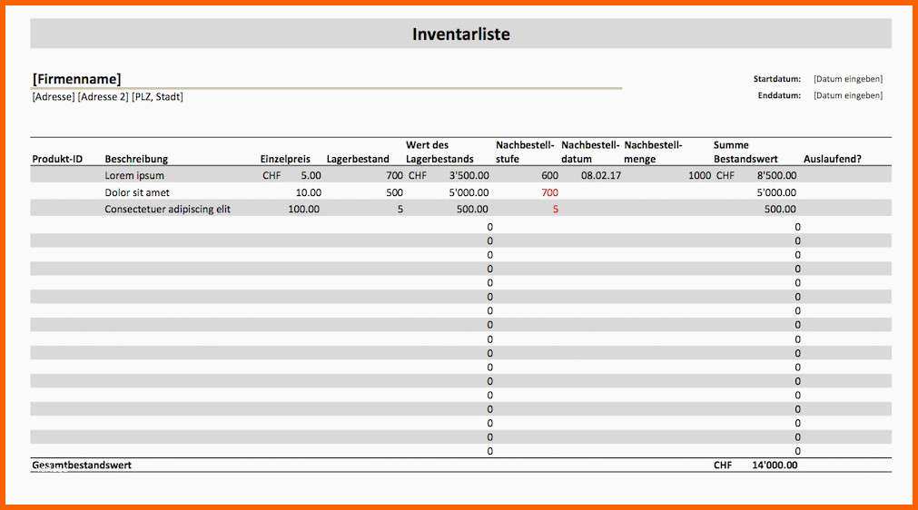Tolle Excel Inventur Vorlage Fantastisch Inventur Excel Vorlage