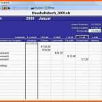 Tolle Excel Vorlage Haushaltsbuch 2009 Download