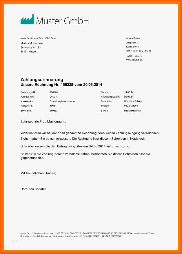 Tolle Firmenpapier Vorlage Wunderbar 8 Erinnerung Schreiben