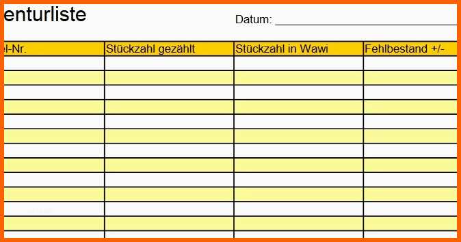 Tolle Inventur Vorlage Excel Kostenlos – De Excel