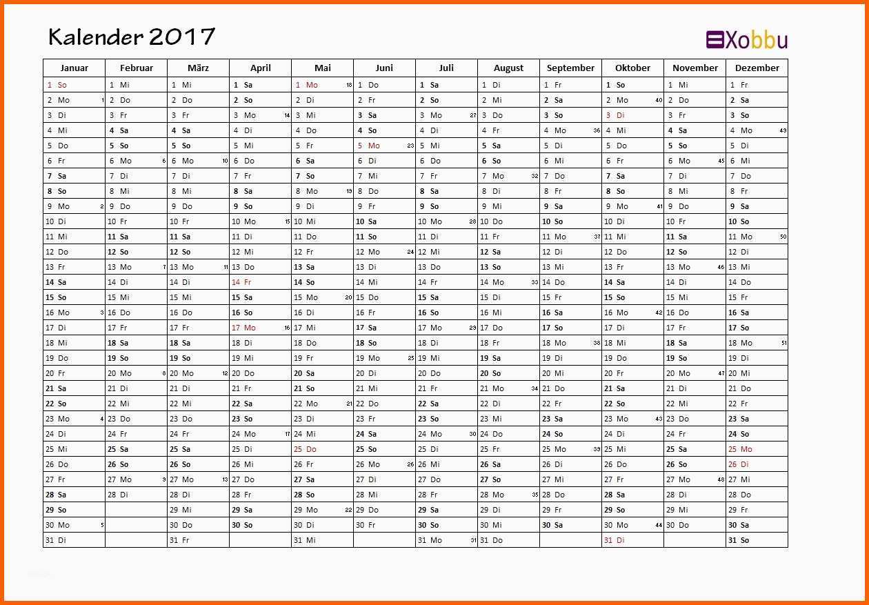 Tolle Jahreskalender Kalenderwoche Kw Feiertage Excel Pdf