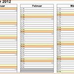 Tolle Kalender 2012 Zum Ausdrucken Excel Vorlagen In 11