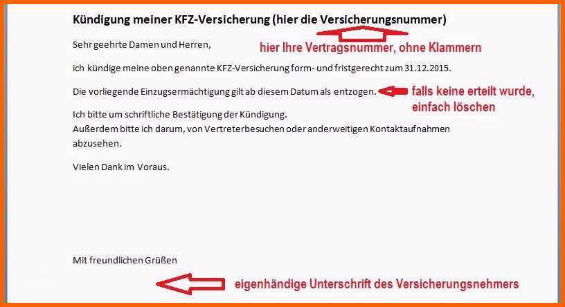 Tolle Kfz Versicherung Kündigen Bei Verkauf Vorlage toll