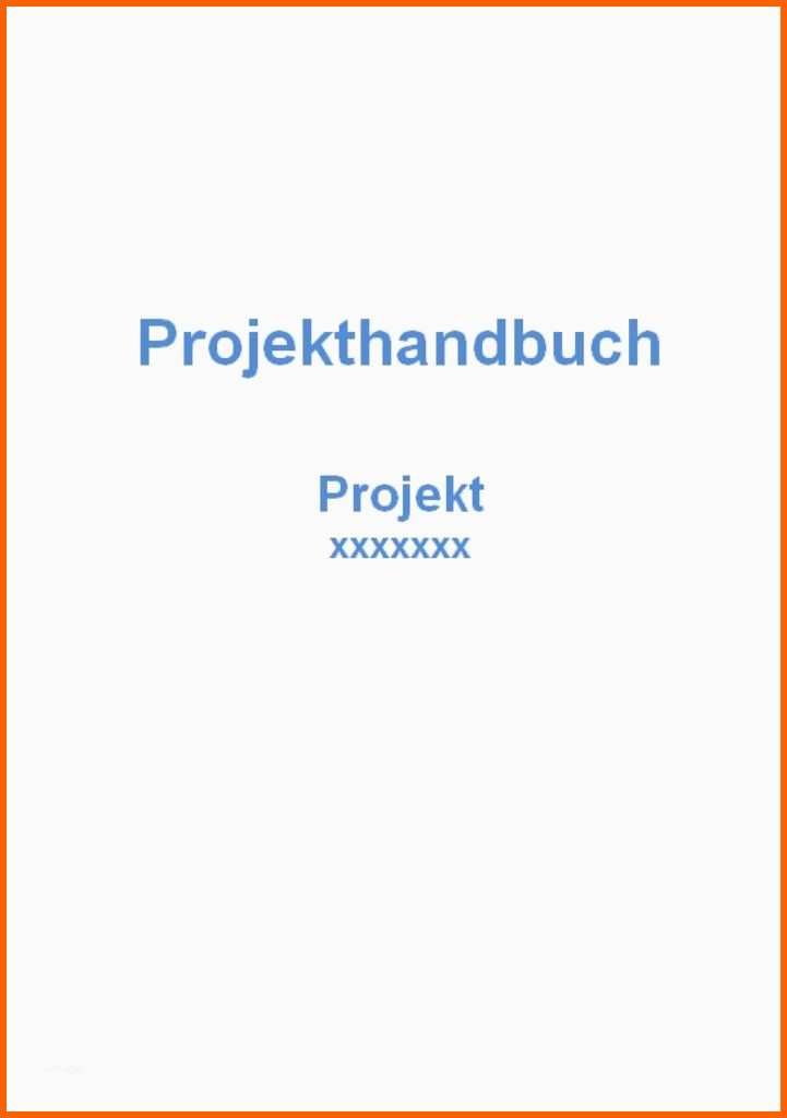 Tolle Projekthandbuch Vorlage