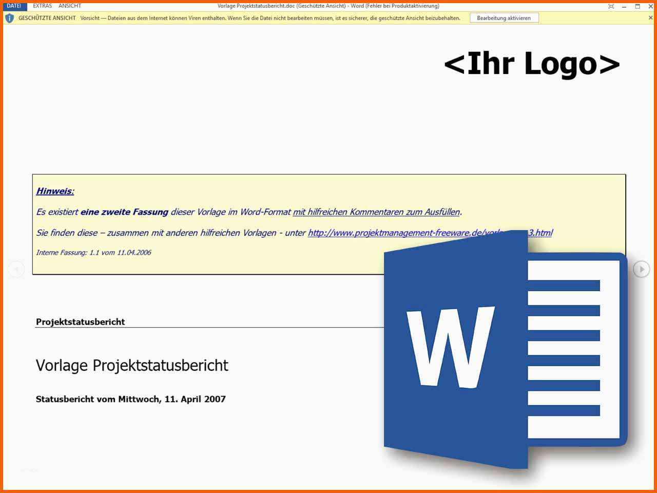 Tolle Projektstatusbericht Im Projektmanagement Als Word Vorlage