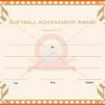 Tolle softball Achievement Award