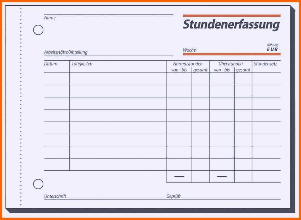 Tolle Stundenzettel Vorlage 2016 Elegant Besten Der