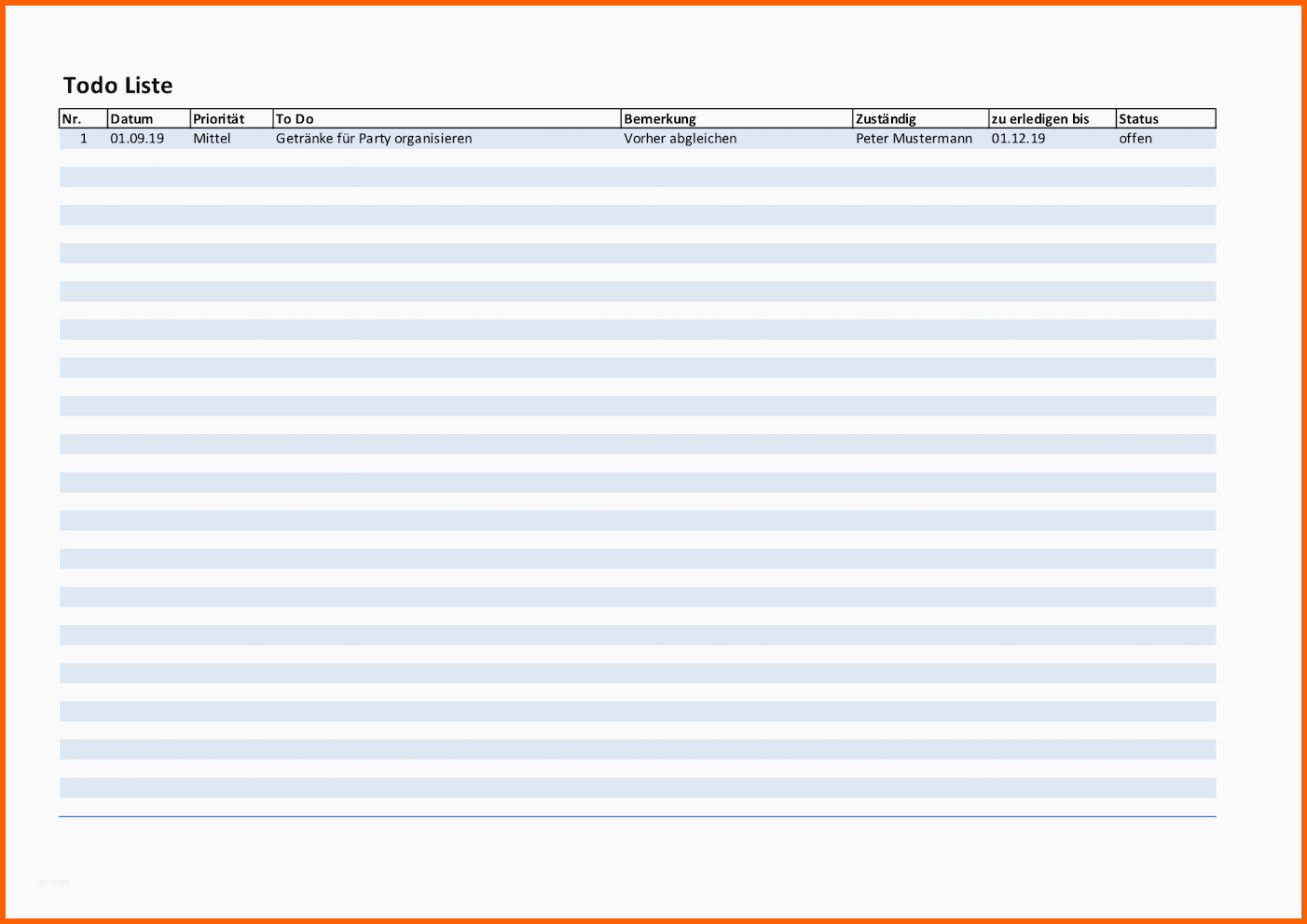 Tolle to Do Liste Vorlage Word Und Excel