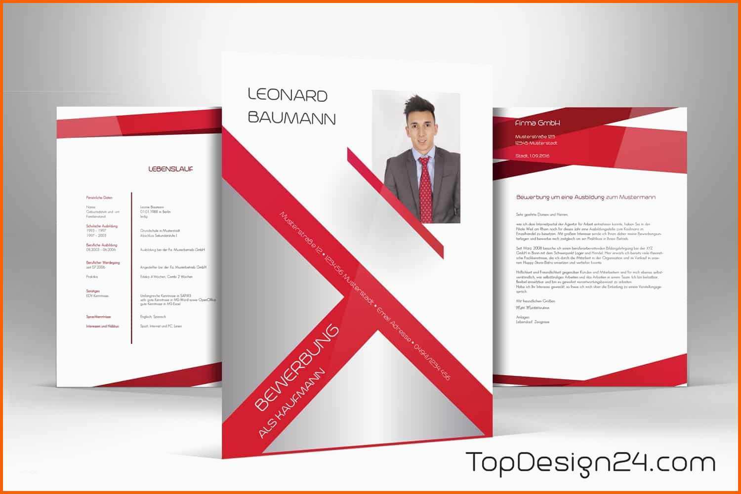 Tolle Vorlage Deckblatt Bewerbung topdesign24 topbewerbung