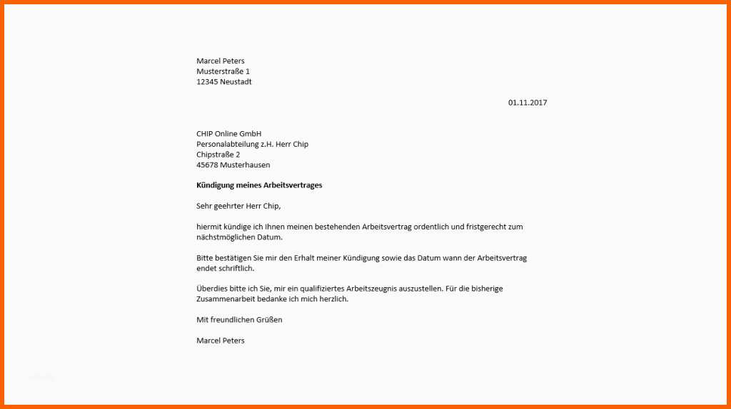 Tolle Wie Schreibe Ich Eine Kndigung Muster Fr Arbeit Probezeit