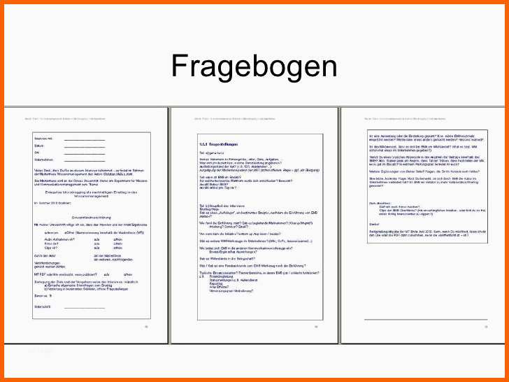Tolle Word Vorlage Fragebogen – Kebut