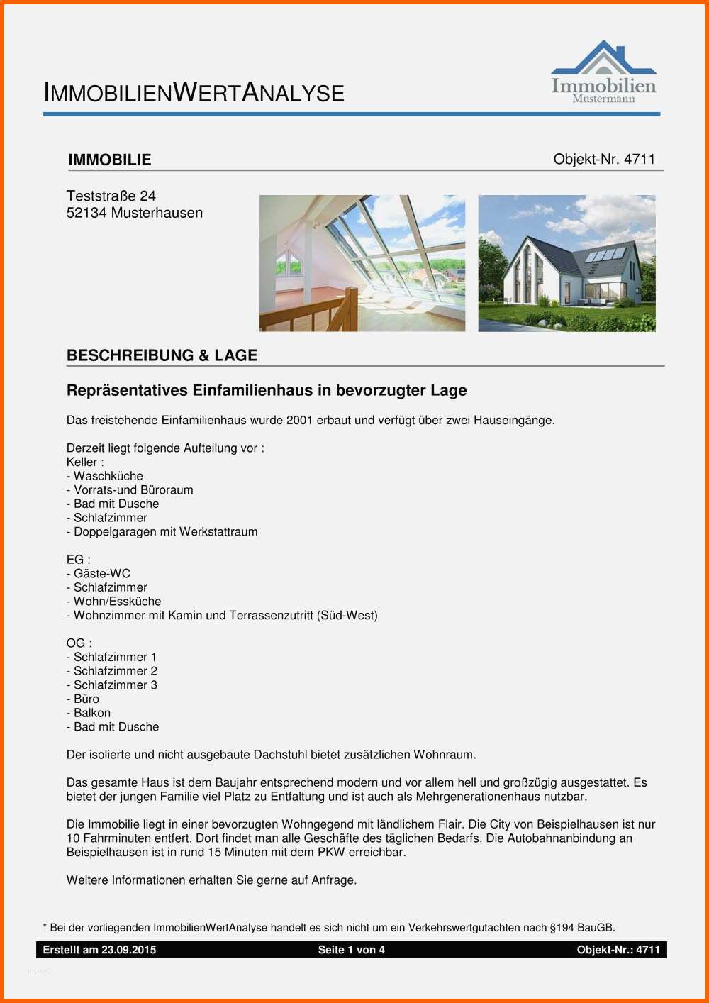 Überraschen 15 Expose Immobilien Vorlage Word Kostenlos