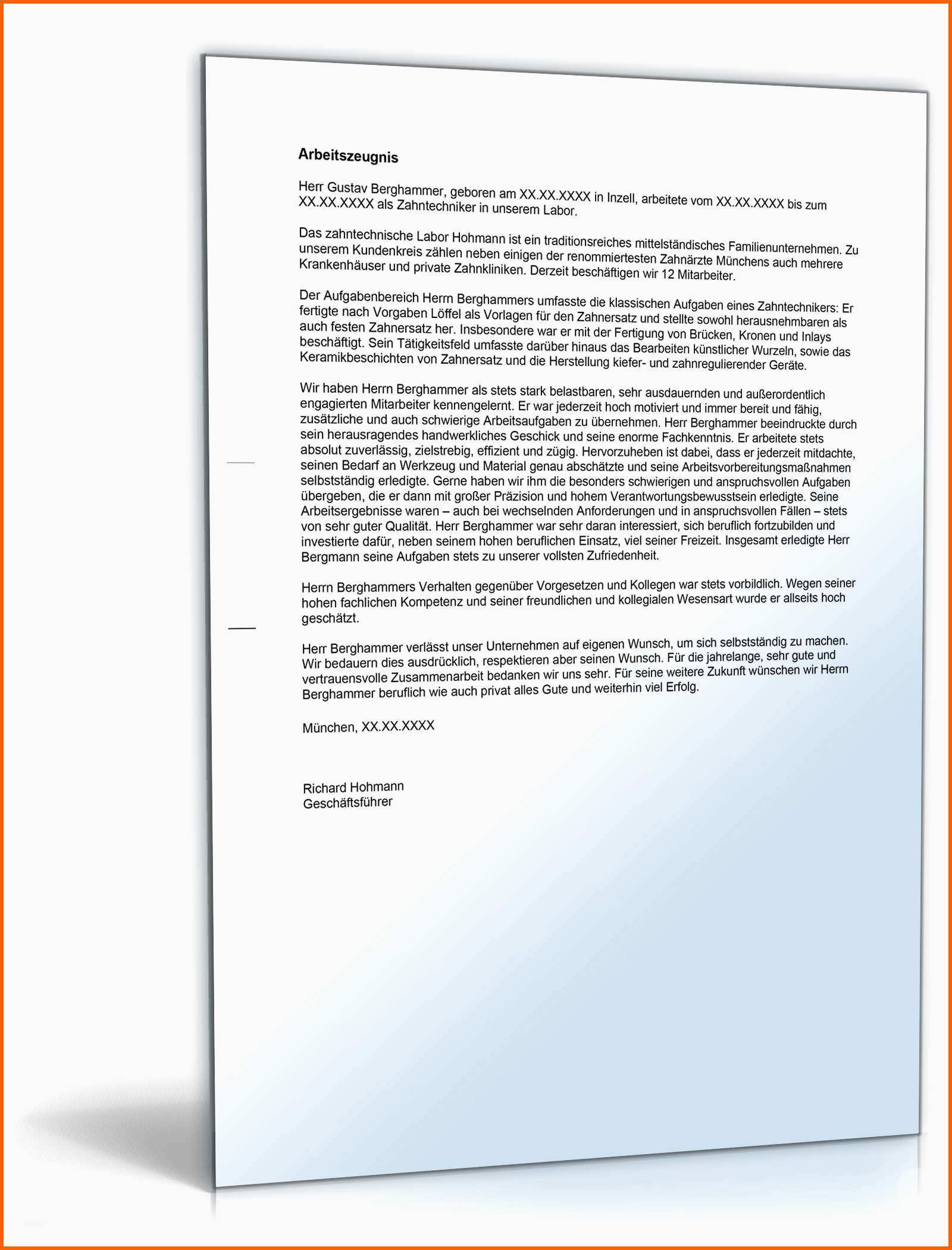Überraschen 18 Vorlage Arbeitszeugnis Sehr Gut