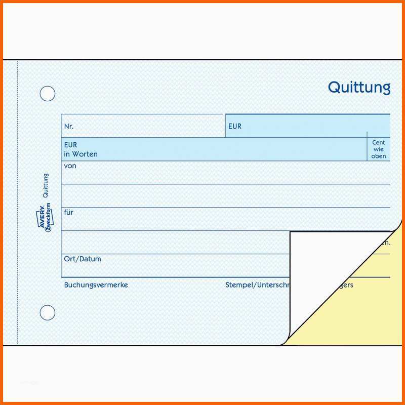 Überraschen Avery Zweckform formularbuch "quittung" Ohne Mwst Sd