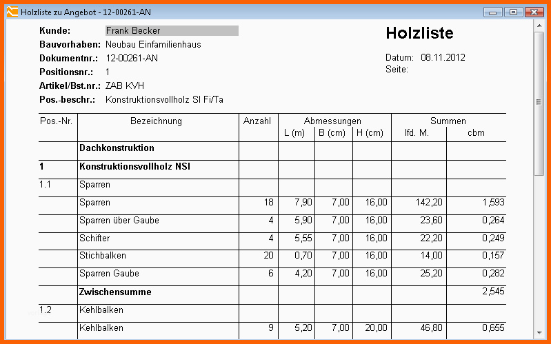Überraschen Casa Die Branchensoftware Für Zimmerer Sander & Doll