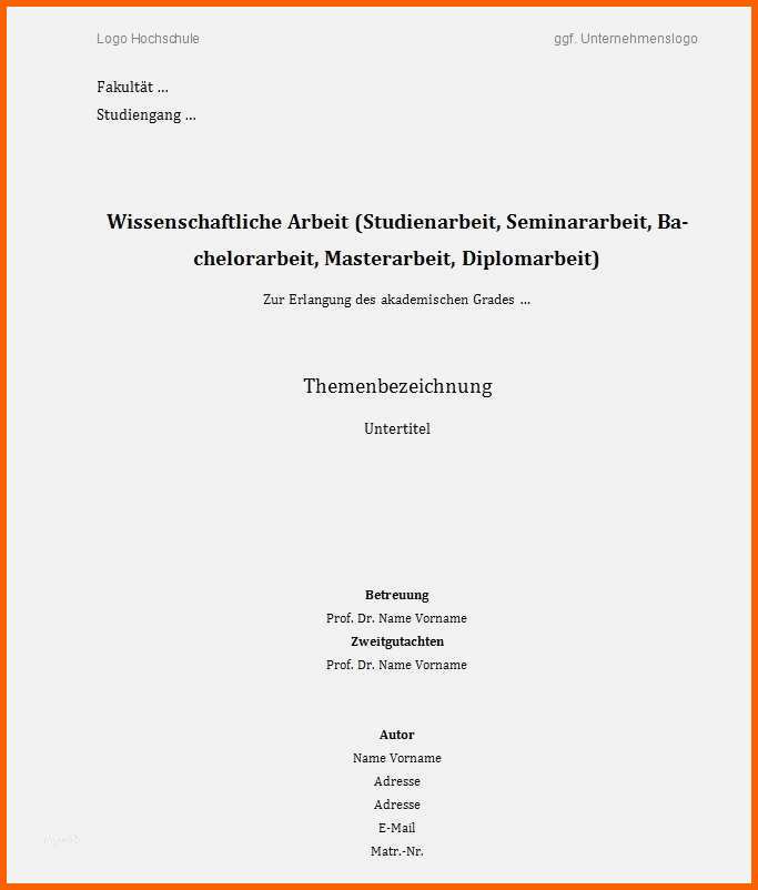 deckblatt hausarbeit vorlage luxus vorlage fur wissenschaftliche arbeiten kostenlos zum