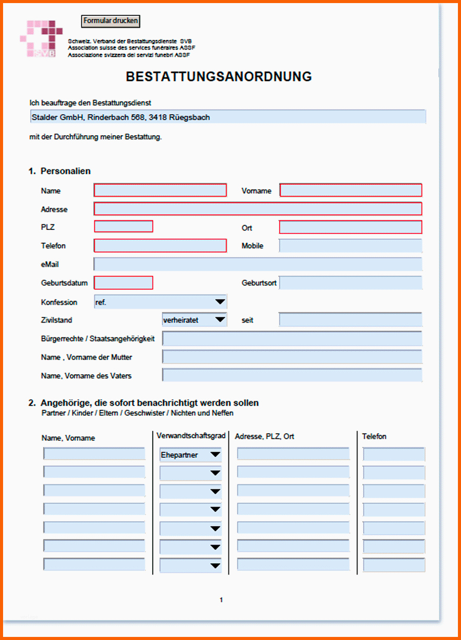 Überraschen formulare