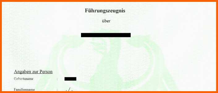Überraschen Führungszeugnis Zur Vorlage Bei Einer Behörde – Kostenlos