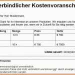 Überraschen Gratis Kostenvoranschlag Vorlage &amp; Muster