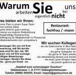 Überraschen Gute Stellenanzeigen Für Gastronomie