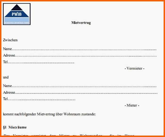 Überraschen Herrlich Mietverträge Für Wohnungen Kostenlos Ziemlich