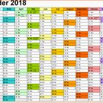 Überraschen Kalender 2018 Zum Ausdrucken In Excel 16 Vorlagen