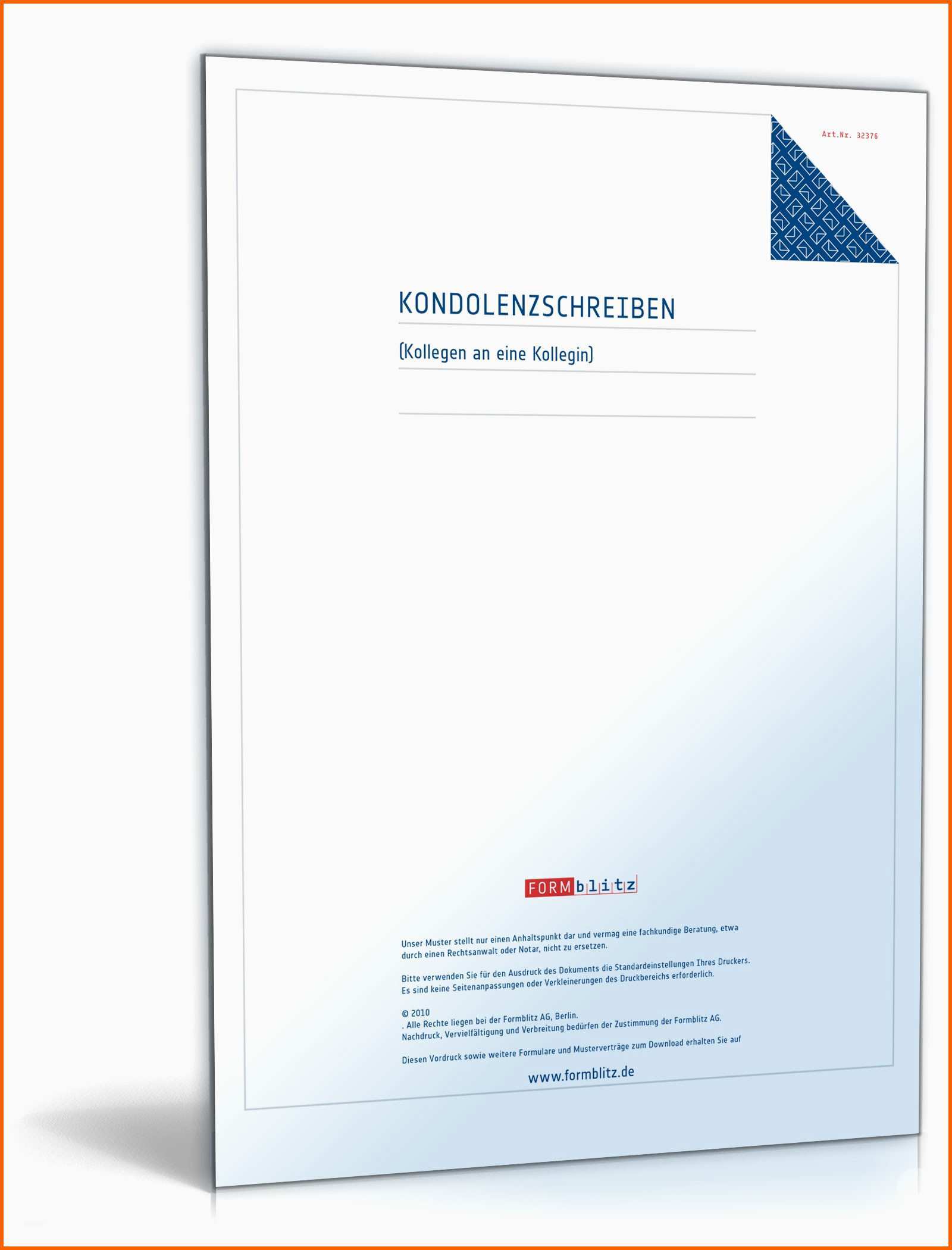 Überraschen Kondolenzschreiben Muster Vorlage Zum Download