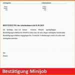 Überraschen Kündigung Minijob Vorlage