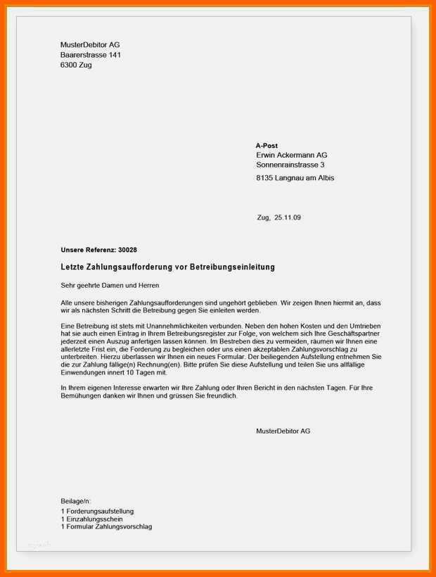Überraschen Letzte Mahnung Englisch Muster Einzigartig Vorlage Mahnung
