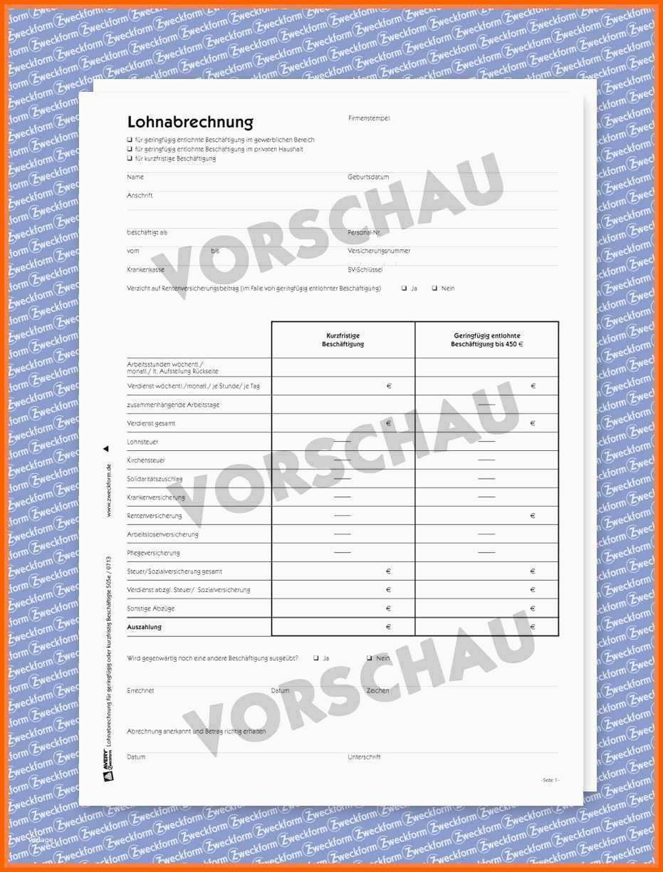 Überraschen Lohnabrechnung Mit Excel