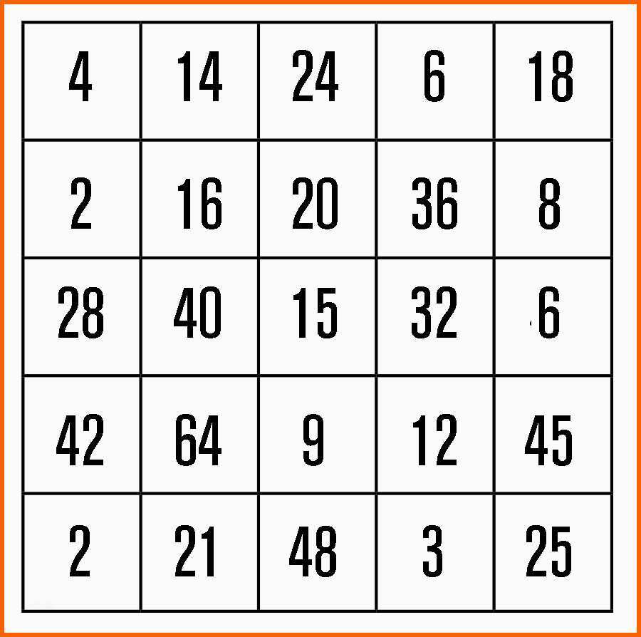 Überraschen Mathe Bingo Beispiel Mathemakustik