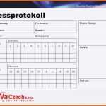 Überraschen Messprotokoll Vorlage
