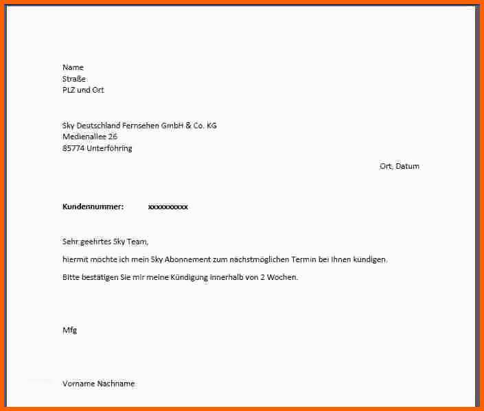 Überraschen ordnerrücken Vorlage Schmal Neu Sky K Ndigungsschreiben
