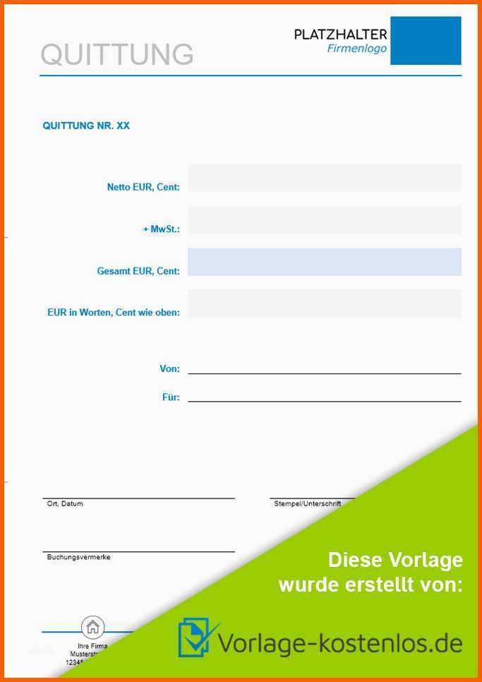 Überraschen Quittung Muster Kostenlose Anleitung & Vorlage Zum Download