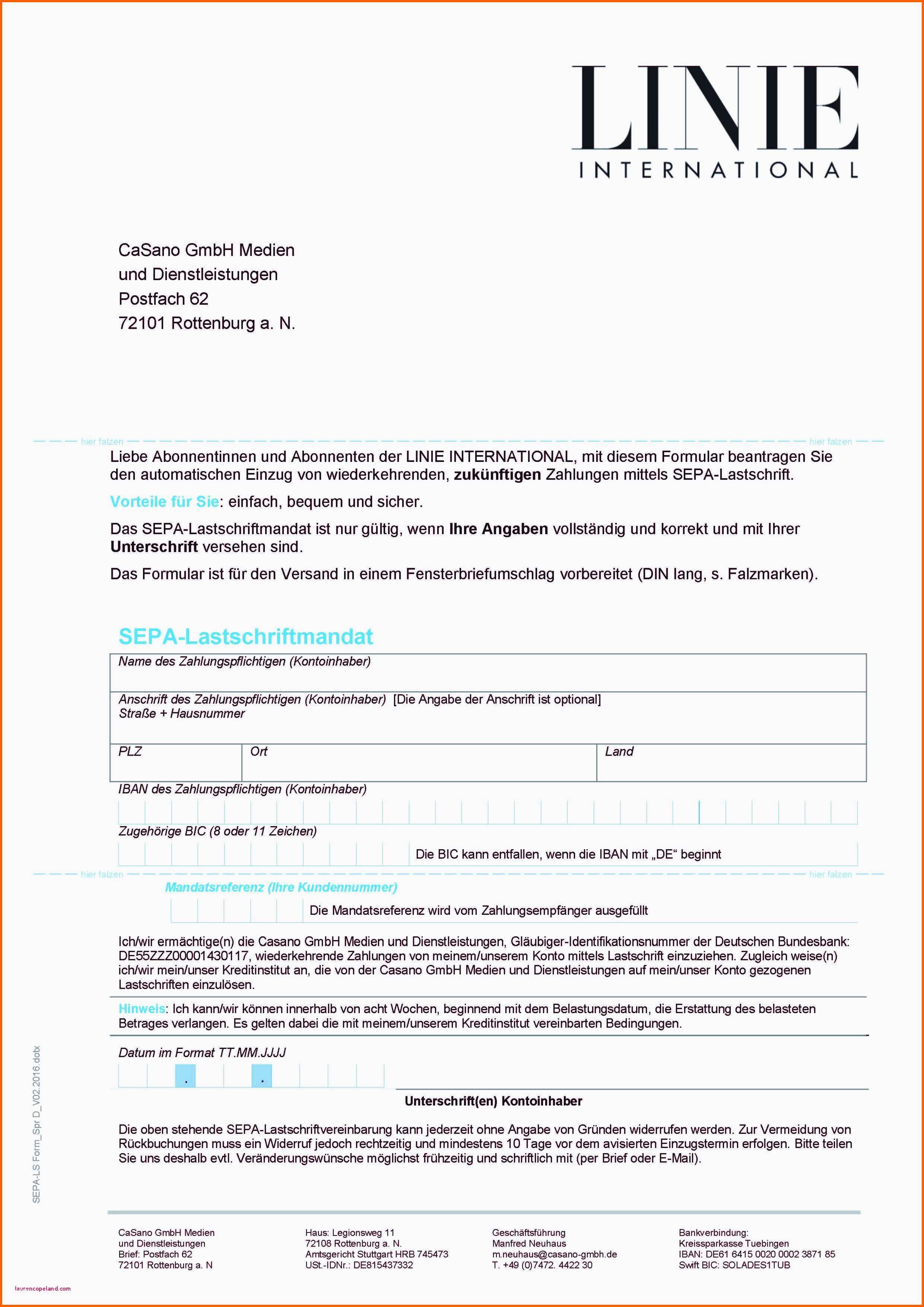 Überraschen Sepa Firmenlastschrift Mandat Vorlage Word Sepa