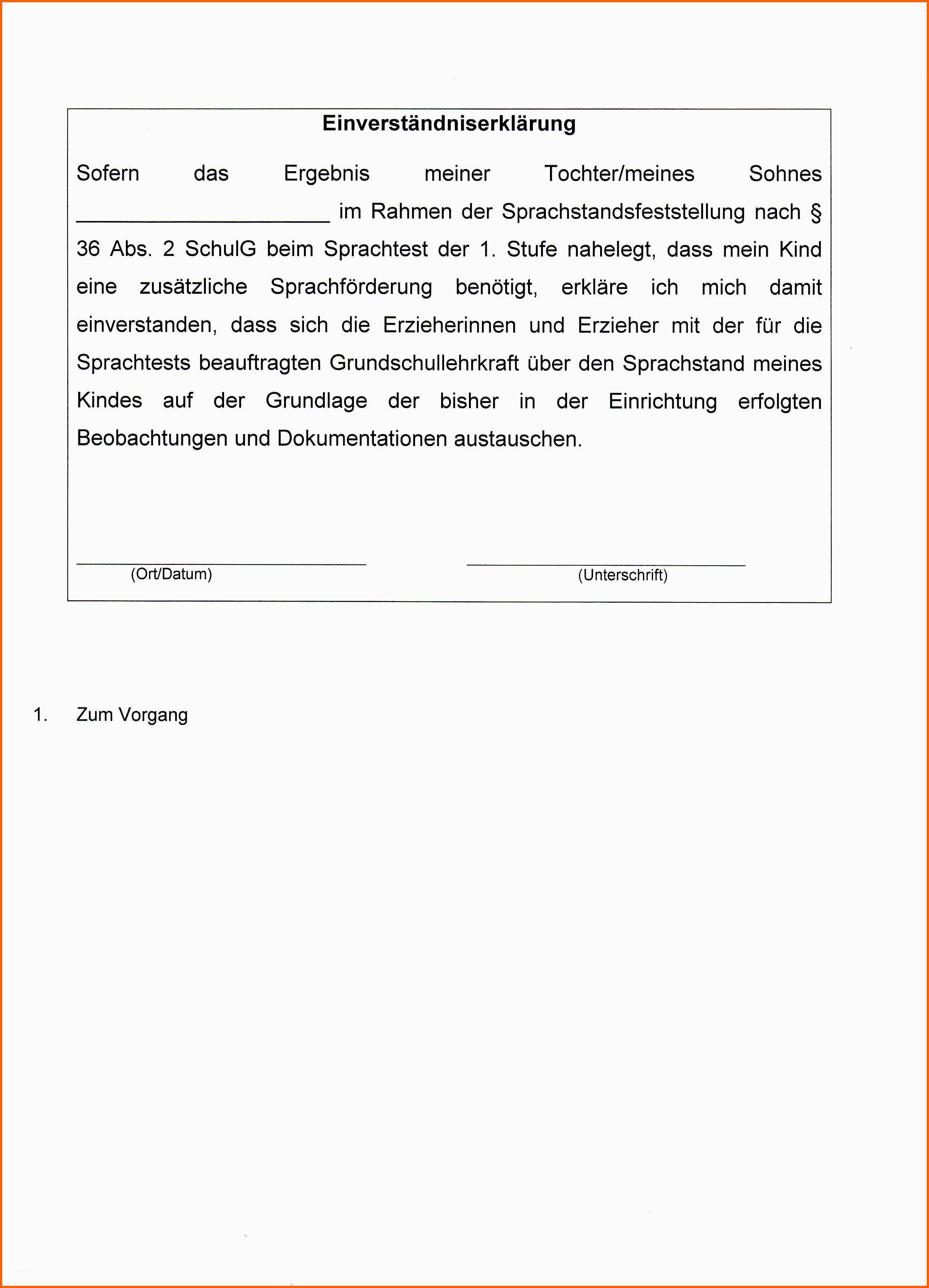 Überraschen Vorlage Einverständniserklärung Eltern Ausbildung