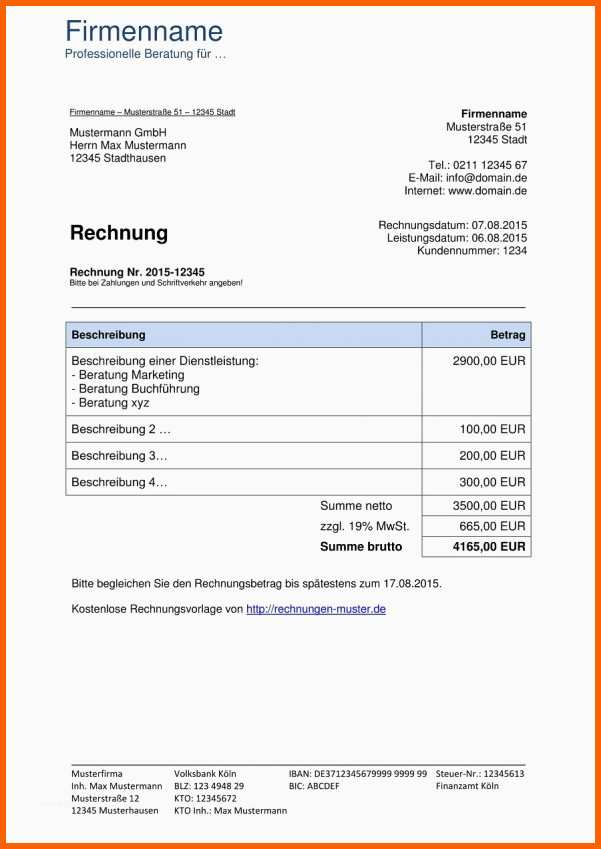 Ungewöhnlich 15 Englische Rechnung Muster