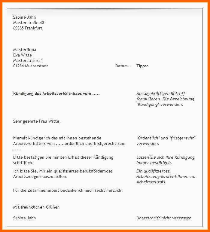 Ungewöhnlich 15 Kündigung Ausbildung Probezeit Muster