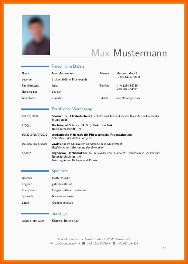Ungewöhnlich 20 Lebenslauf Vorlage Openoffice