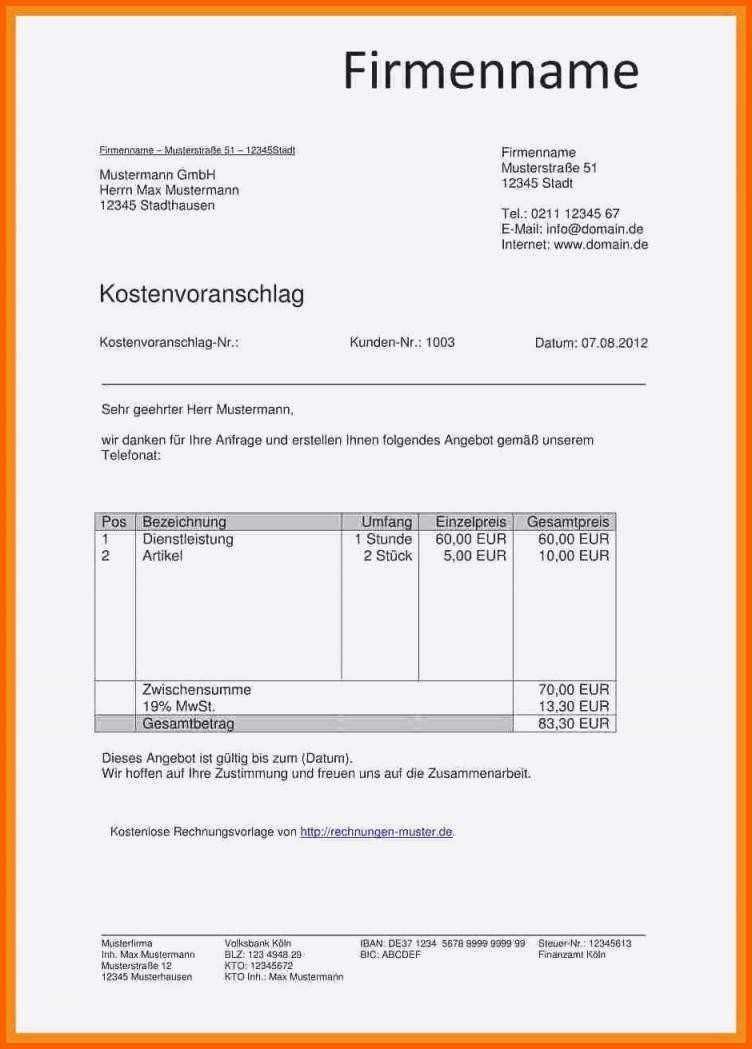 Ungewöhnlich Anschreiben Angebot Muster Vorlagen Vorstellung – Absender