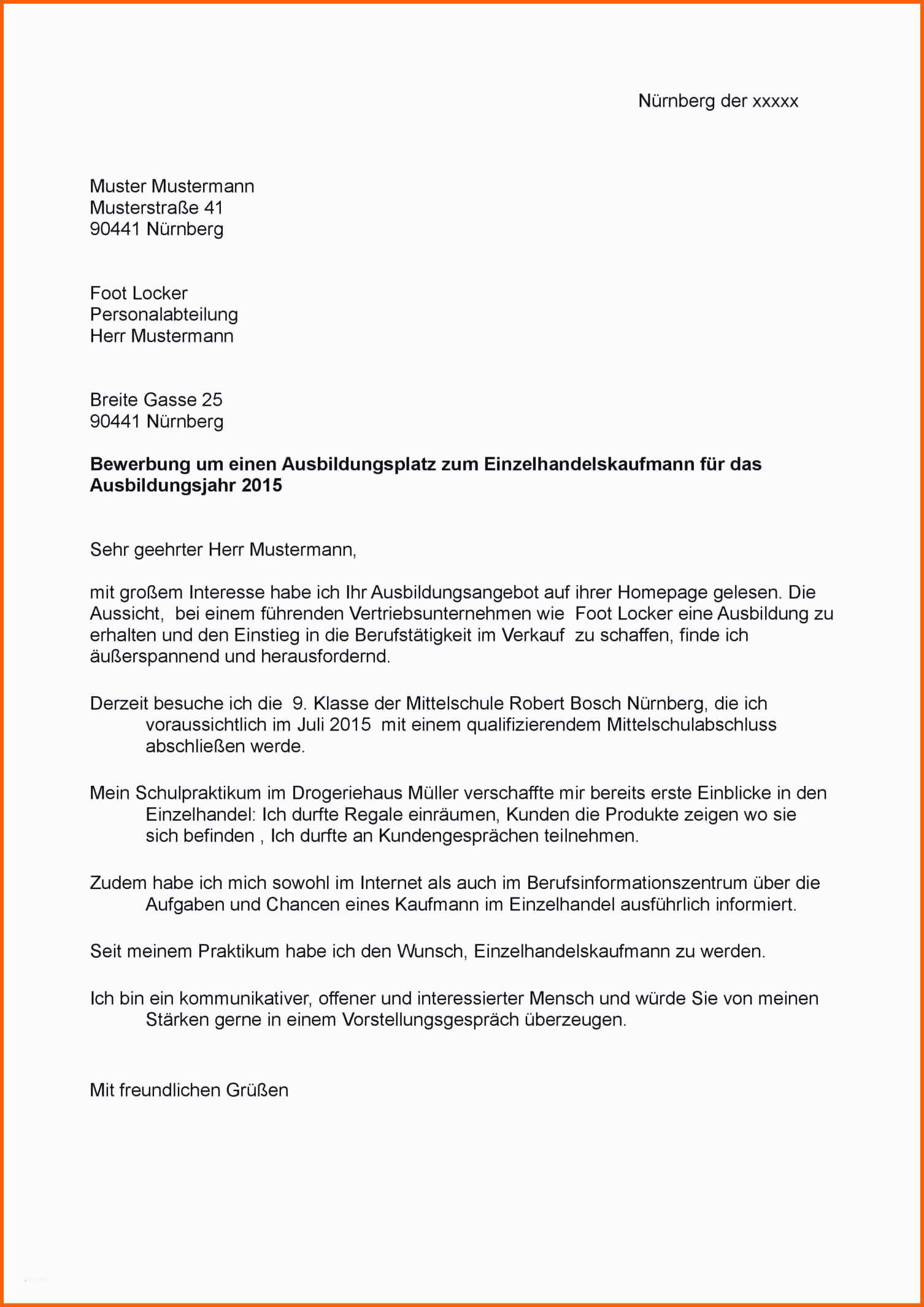 Ungewöhnlich Bewerbung Verkäuferin Ausbildung Neu Bewerbung