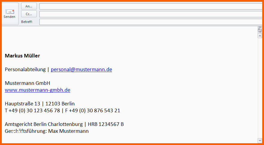 Ungewöhnlich E Mail Signatur Vorlagen