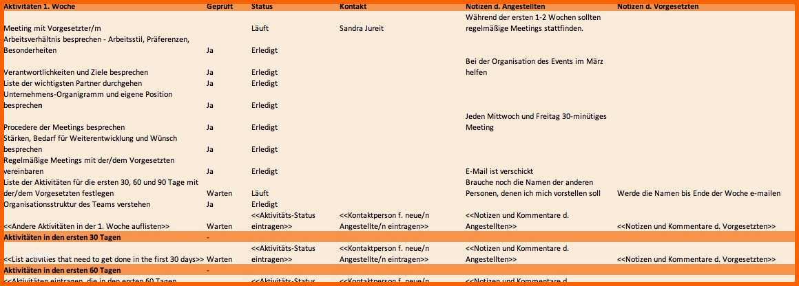 Ungewöhnlich Einarbeitungsplan Neuer Mitarbeiter Vorlage Bewundernswert